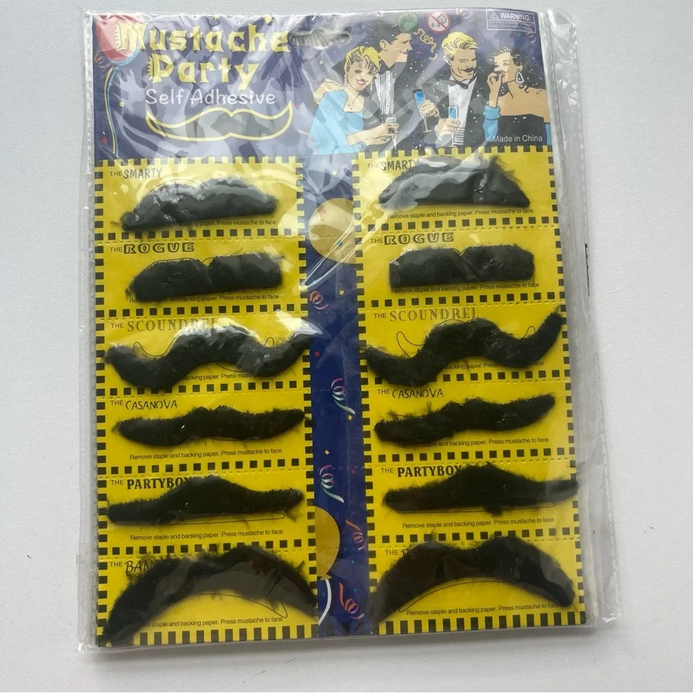 Mustache Party Self Adhesive Black Mustaches